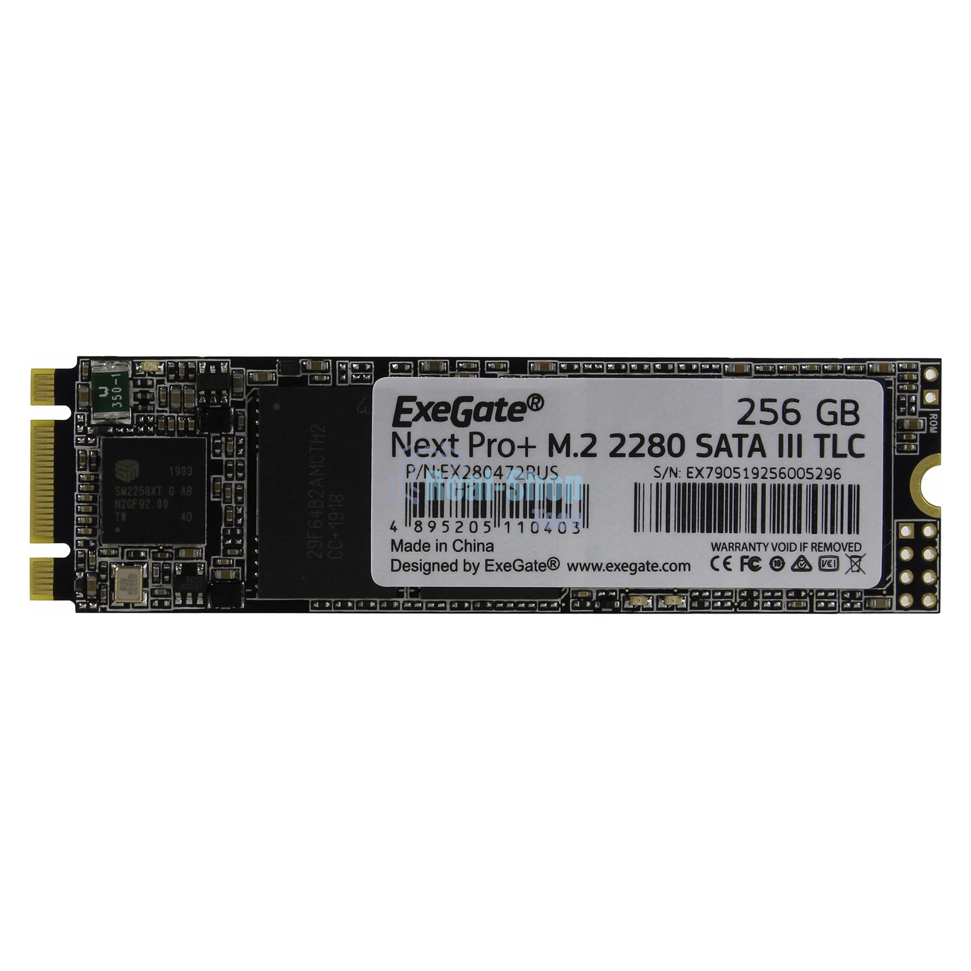 Накопитель SSD ExeGate NextPro+ UV500TS256, 256Gb, SATA III, M.2 2280, R/W 561/500