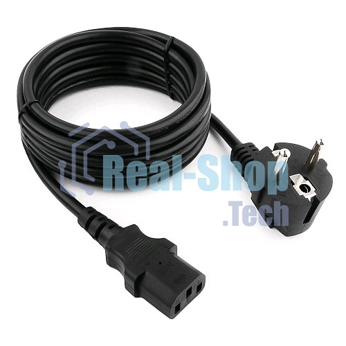 Кабель Кабель питания Gembird 3.0м, черный, с заземлением, пакет PC-186-10