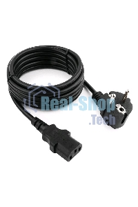 Кабель Кабель питания Gembird 3.0м, черный, с заземлением, пакет PC-186-10