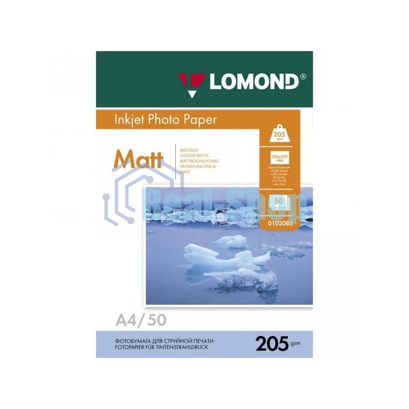Фотобумага Lomond 0102124 A4/205г/м2/25л./белый матовое для струйной печати