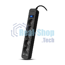 Фильтр SVEN SF-05LU 5.0 м (5 евро розеток,2хUSB(2,4А)) черный, цветная коробка Surge protector SVEN SF-05LU 5.0 м (5 евро розеток,2хUSB(2,4А)) черный, цветная коробка