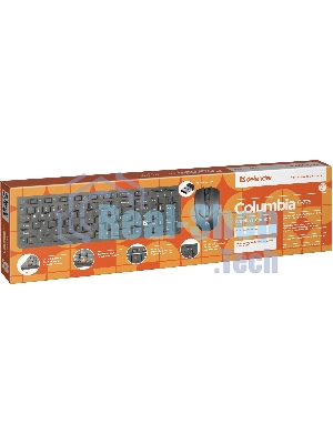Комплект клавиатура+мышь Defender Columbia C-775 беспроводной, USB, 1600 DPI, чёрный