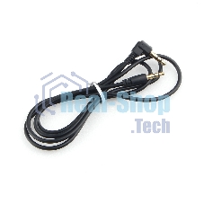 Кабель Cablexpert аудио 90˚ CCAB-01-35MML-1MB, 3.5 Jack (M)/3.5 Jack (M), черный, 1м, блистер