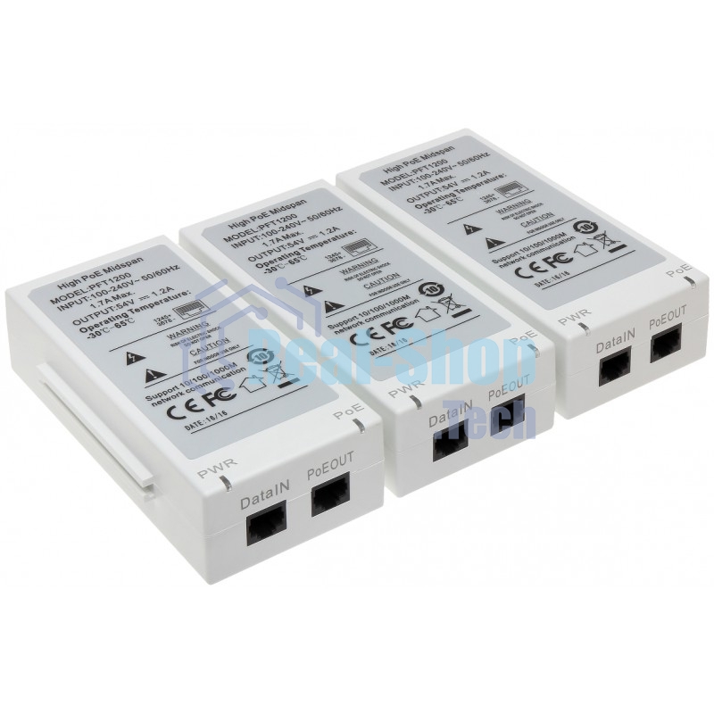 Инжектор POE Dahua DH-PFT1200 (упак.:1шт)