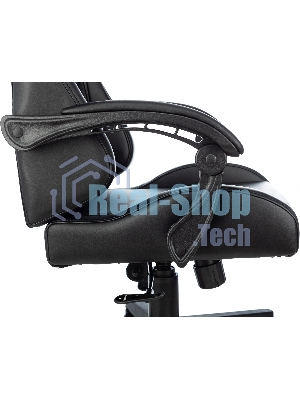 Кресло Бюрократ Zombie GAME TETRA черный/карбон, экокожа, 120 кг, механизм качания