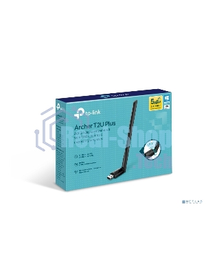 Беспроводный двухдиапазонный USB2.0 адаптер TP-Link Archer T2U Plus, 433 Мбит/с + 200 Мбит/с