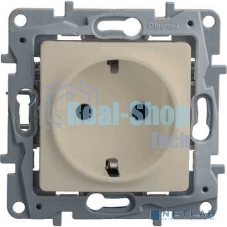 Розетка 2К+З винты, сл. кость ETIKA 