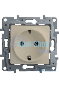 Розетка 2К+З винты, сл. кость ETIKA 