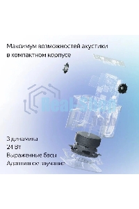 Умная колонка Яндекс Станция Миди, ZigBee, 24Вт, с голосовым ассистентом Алиса на YaGPT, черный