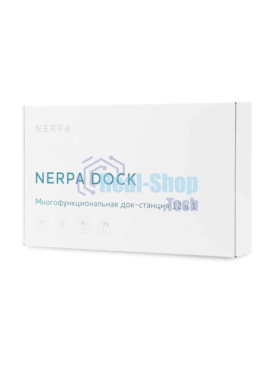 USB-концентратор для ноутбука NERPA laptop stand (1xUSB-C 100W PD, 2xHDMI 4K@30Hz, 1xDP 4K@30Hz, 3xUSB-A 3.0 (5Gbps data), 1xUSB-C 3.0 (5Gbps data), 1xTF/microSD, 1xSD/MMC, 1x3.5мм audio, 1xRJ45 Gb), USB-C power adapter 100W, power 100W USB-C cable 150cm,