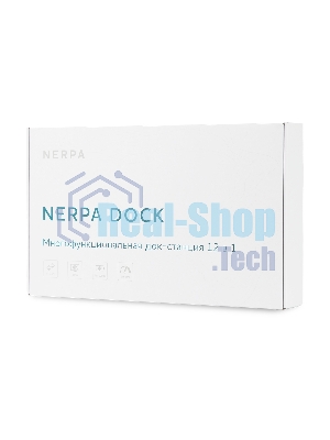USB-концентратор для ноутбука NERPA laptop stand (1xUSB-C 100W PD, 2xHDMI 4K@30Hz, 1xDP 4K@30Hz, 3xUSB-A 3.0 (5Gbps data), 1xUSB-C 3.0 (5Gbps data), 1xTF/microSD, 1xSD/MMC, 1x3.5мм audio, 1xRJ45 Gb), USB-C power adapter 100W, power 100W USB-C cable 150cm,