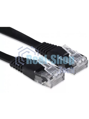 Патч-корд Buro cat.5e molded 0.5м черный RJ-45 (m)-RJ-45 (m)