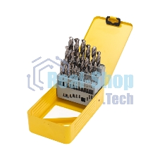 Набор сверл по металлу, 1-13мм (через 0,5мм), HSS, цилиндрический хвостовик, металлический кейс, 25 шт. Kranz