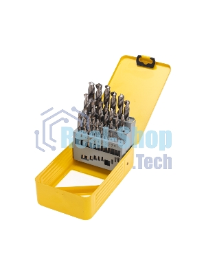 Набор сверл по металлу, 1-13мм (через 0,5мм), HSS, цилиндрический хвостовик, металлический кейс, 25 шт. Kranz