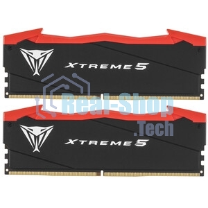 Оперативная память Patriot Viper Xtreme 5, DDR5, 32Gb (2x16Gb), 8000MHz, CL38, DIMM, с радиаторами, RGB, серебристый