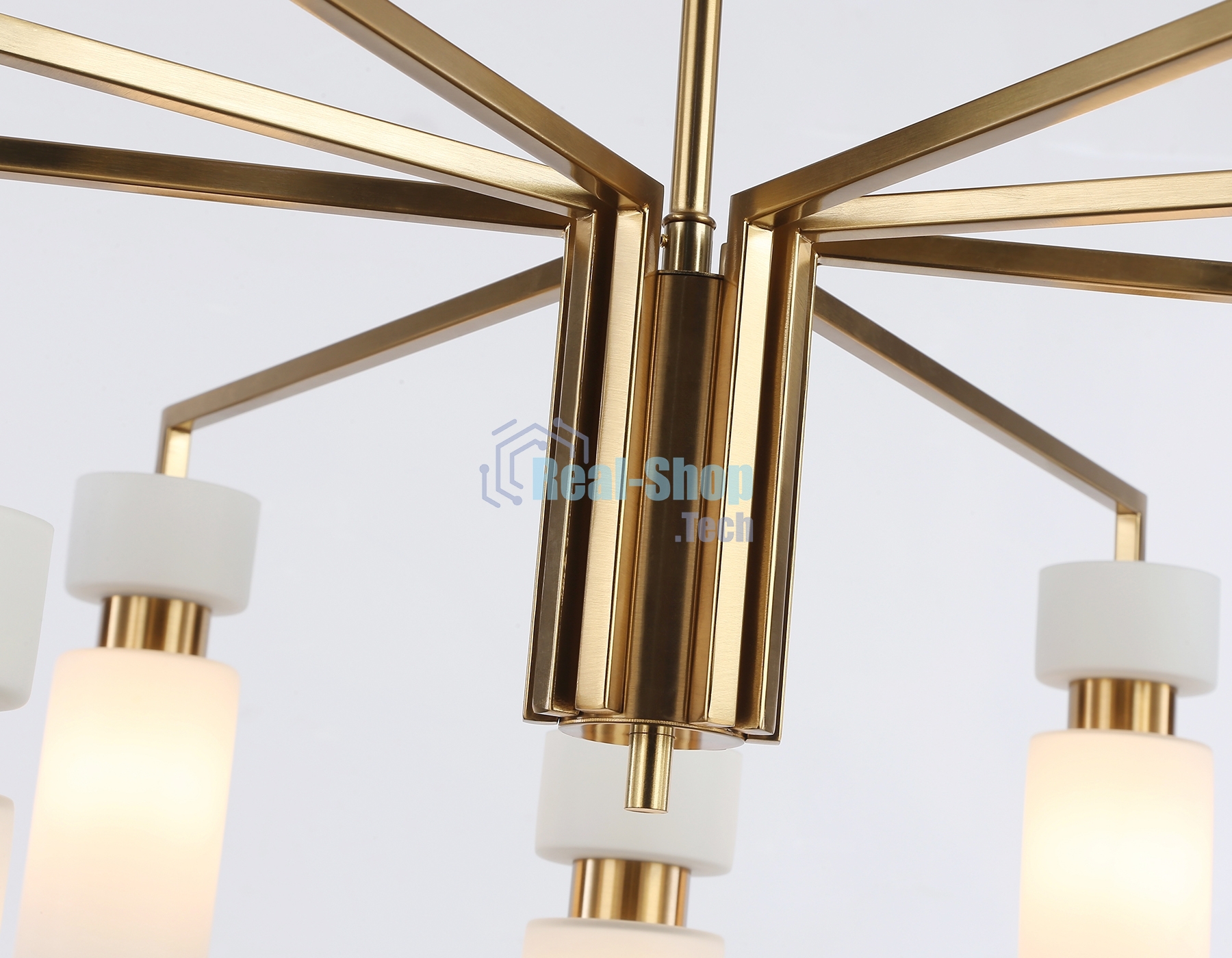 Люстра Ambrella light LH56128/9 BS/FR латунь/белый матовый E14*9 max 40W D765*440