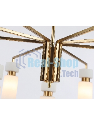Люстра Ambrella light LH56128/9 BS/FR латунь/белый матовый E14*9 max 40W D765*440