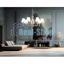 Люстра Ambrella light LH75256/7 SN/FR сатин никель/белый матовый E14*7 max 40W D860*520