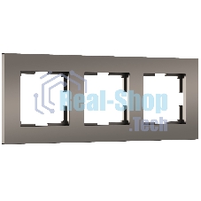 Рамка на 3 поста Slab (бронза софт) W0032963