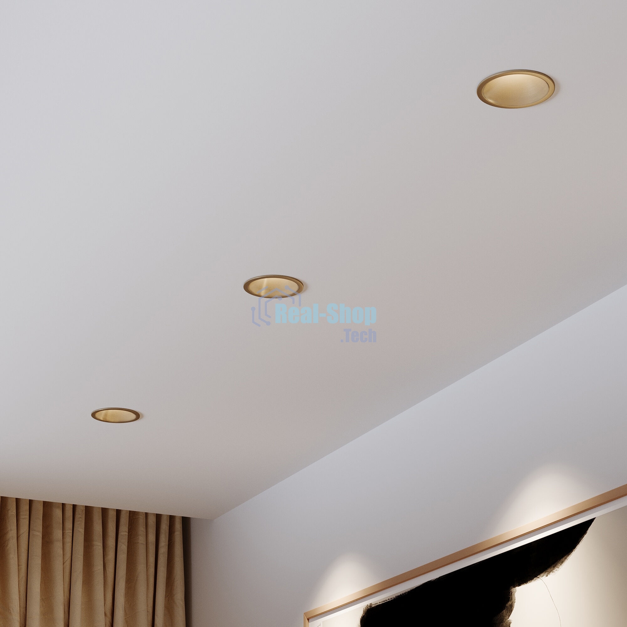 25071/LED 15W 4000K / светильник встраиваемый светодиодный / латунь