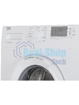Стиральная машина Beko WRE6512BWW белый, загрузка фронтальная 6 кг, 1000 об/мин., класс: А