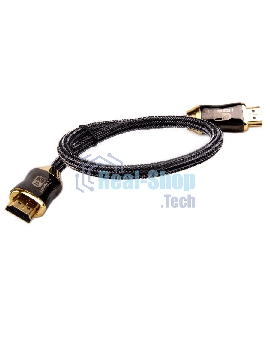 Кабель HDMI 19M/M,ver. 2.1, 8K@60 Hz 0.5m метал разъемы, нейлоновая оплетка Telecom TCG300-0.5M Кабель HDMI 19M/M,ver. 2.1, 8K@60 Hz 0.5m метал разъемы, нейлоновая оплетка Telecom