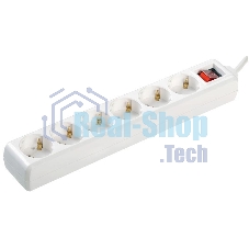 Удлинитель 6х5 м с заземл. 16А IP20 У06К с выкл. 2P+PE ИЭК WYP10-16-06-05-ZK-N