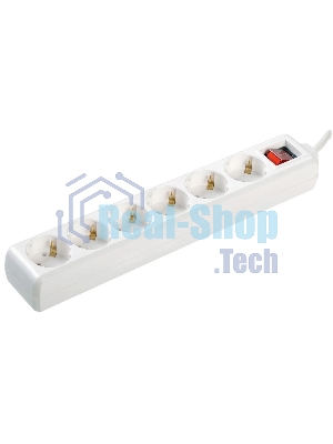 Удлинитель 6х5 м с заземл. 16А IP20 У06К с выкл. 2P+PE ИЭК WYP10-16-06-05-ZK-N