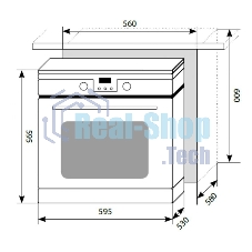 Духовой шкаф встраиваемый LEX EDP 093 WH NEW белый