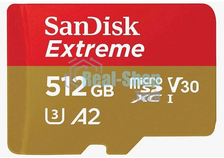 Флеш карта microSD 512Gb SanDisk microSDXC Class 10 UHS-I A2 C10 V30 U3 Extreme 190MB/s