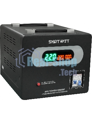 Напольный стабилизатор напряжения SMARTWATT AVR TOWER 5000RF (140W - 260W, 5000VA, 5 кВт, 50-60 Гц, LED-дисплей, релейны