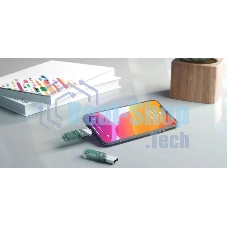 Флешка USB Sandisk IX90N iXpand Flip (SDIX90N-064G-GN6NN), 64Gb, USB 3.1/Lightning, R/W 150/70, зеленый/серебристый