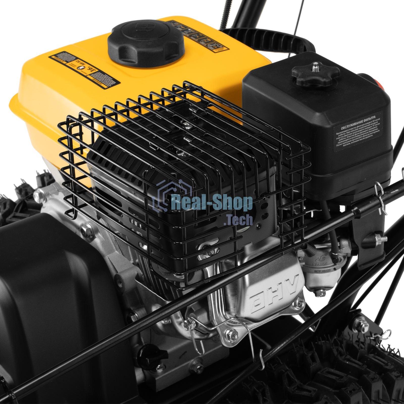 Гибридная снегоуборочная машина с функц. подметания Denzel SWB-800, 212 сс, руч. старт, 2 насадки