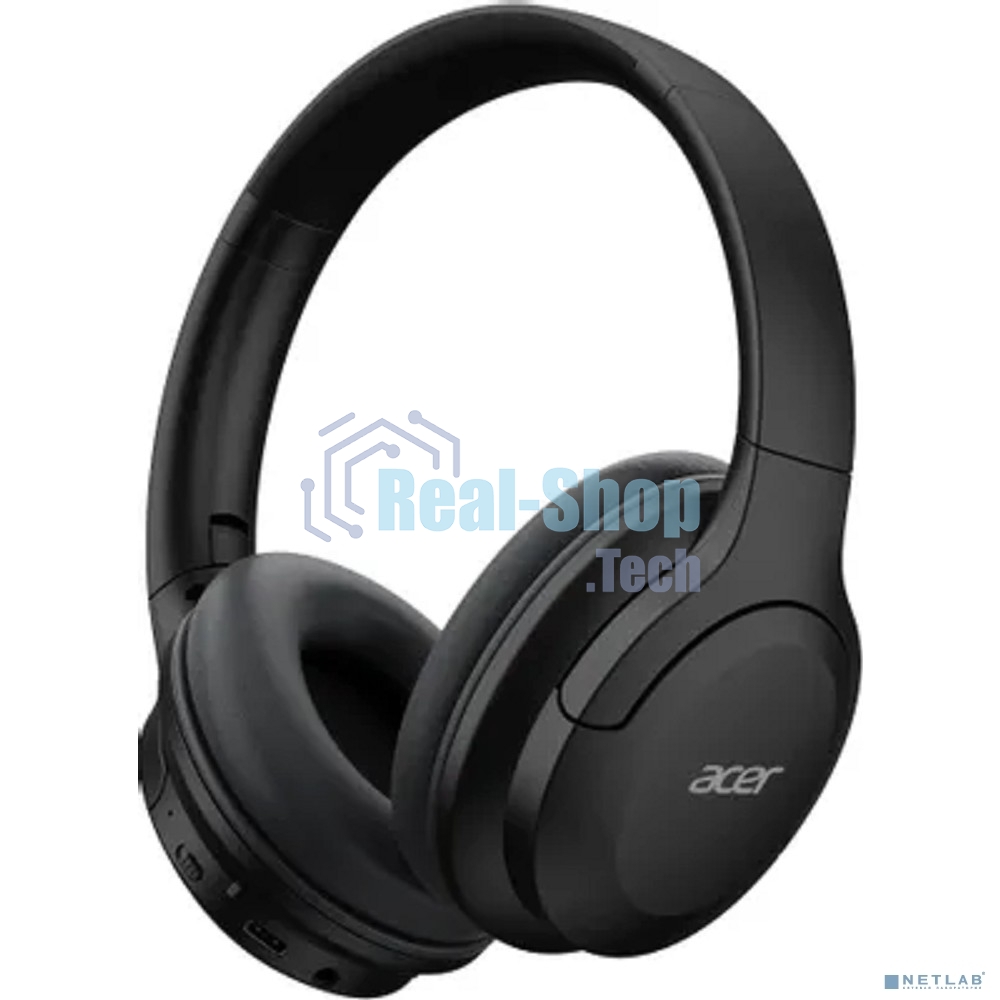 Беспроводные/проводные наушники Acer OHR304 черный, полноформатные, Bluetooth + проводной, активное шумоподавление, до 16 ч