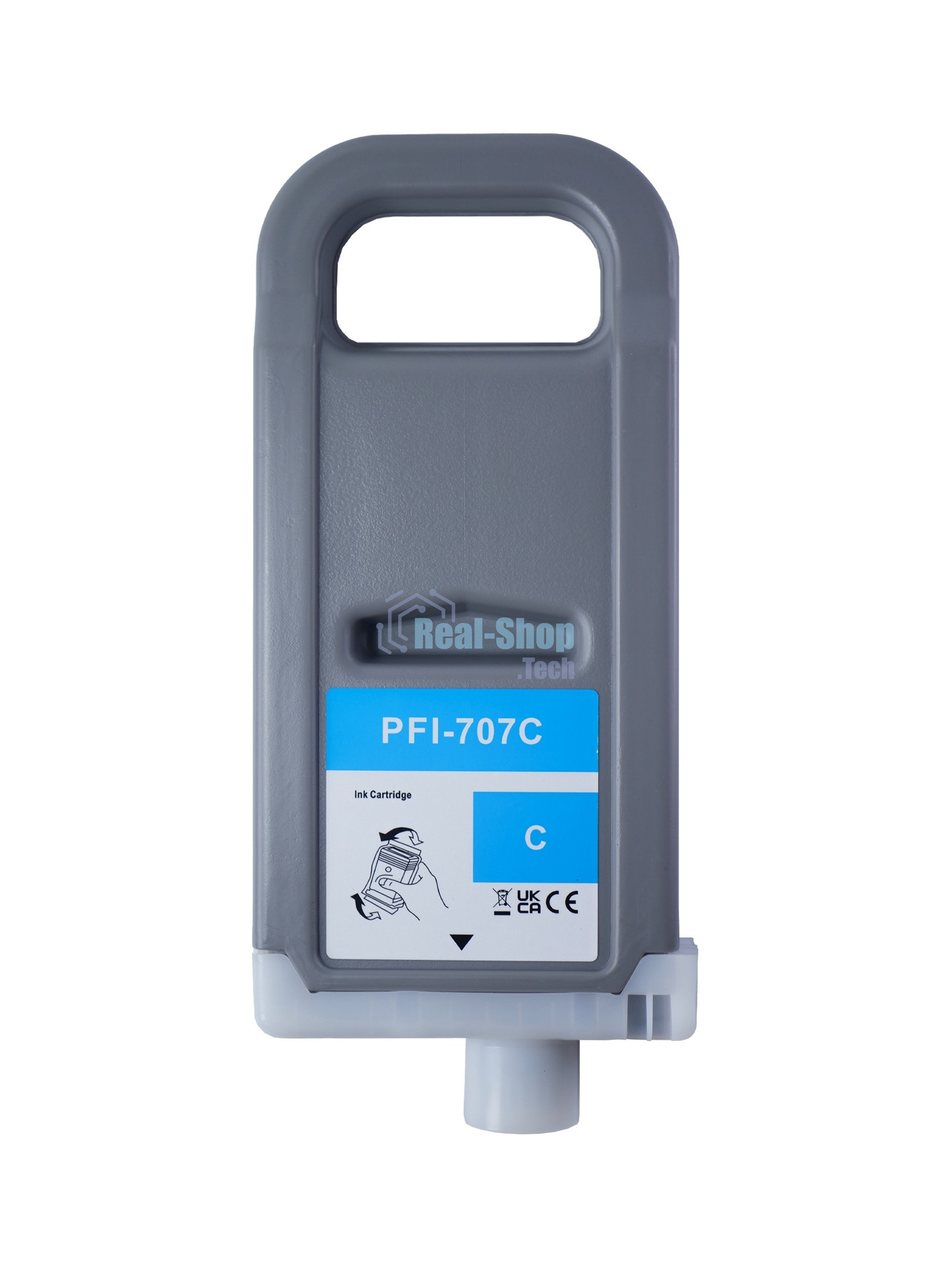 Картридж струйный Sakura 9822B001 (PFI-707C) для Canon, голубой, 700 мл.