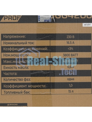 Электрогенератор бензиновый инверторный ТСС SGG 4200Ei, 4.8 кВт, 74 дБ, 35 кг