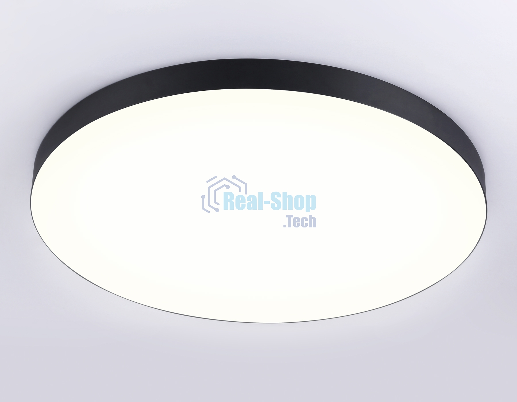 Потолочный светодиодный светильник Ambrella light FV5541 BK черный LED 130W 3000K D800*58 (Без ПДУ)