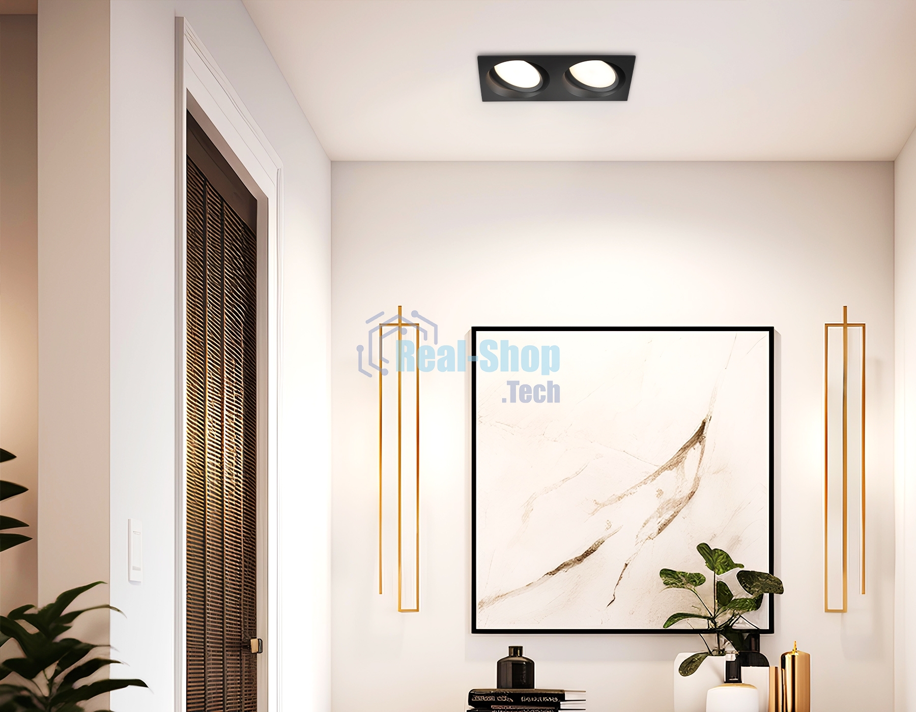 Светильник Ambrella light TN52235/2 BK черный IP20 GX53/2 220*110*44