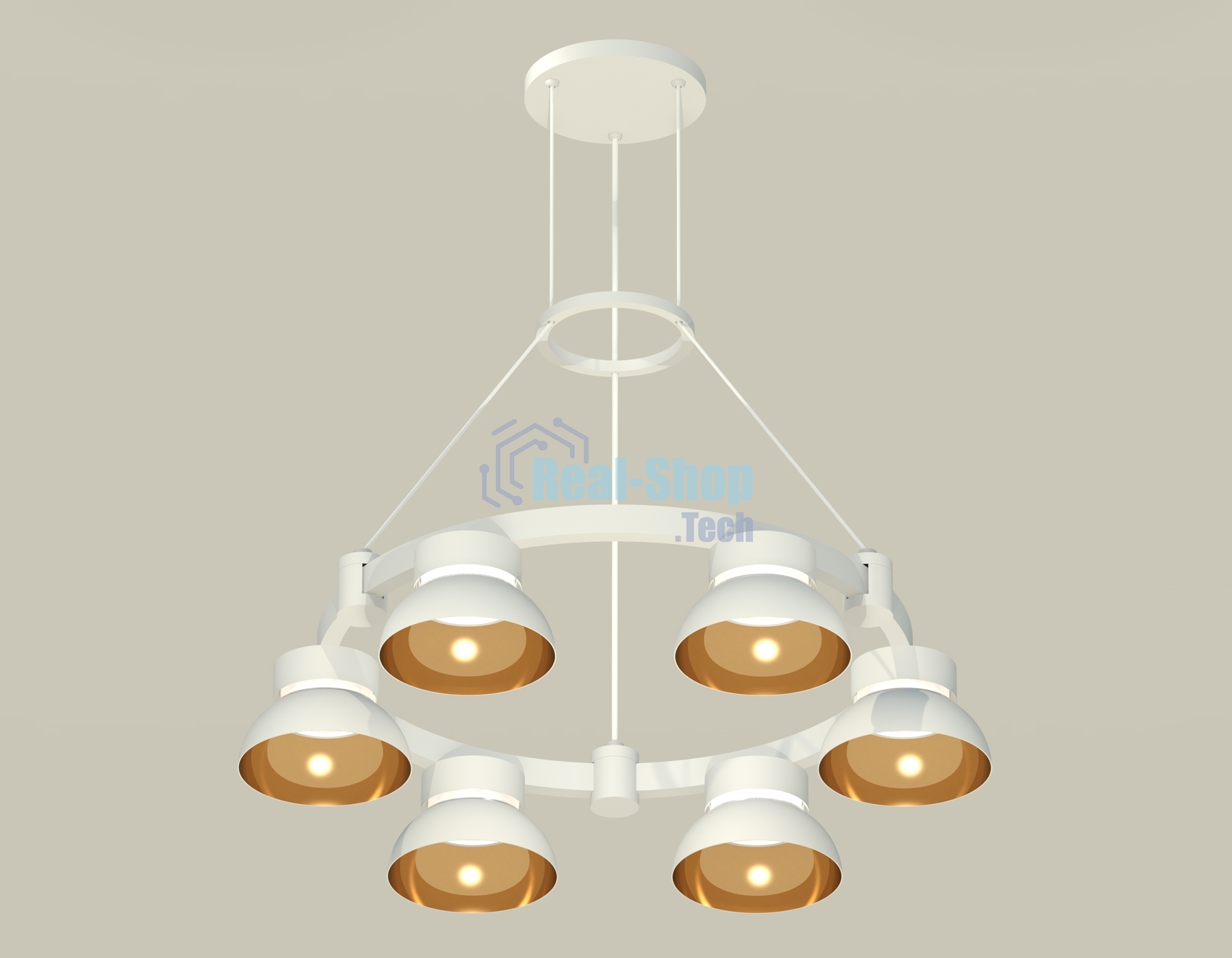 Светильник Ambrella light XR92031002/6 SWH/PYG/CL белый песок/золото желтое полированное/прозрачный GX53 (A9203, C9231, N8144)