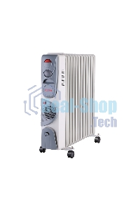 Обогреватель масляный Ресанта ОМ-12НВ (12 секций) белый, 2900 Вт, 25 м2, термостат 67/3/12