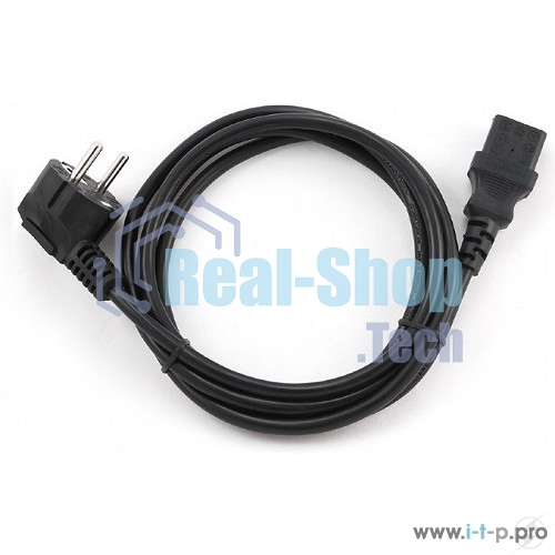 Кабель питания Cablexpert PC-186-1-10M, 10м, Schuko- C13, 3x1кв.мм, черный, с заземлением, пакет