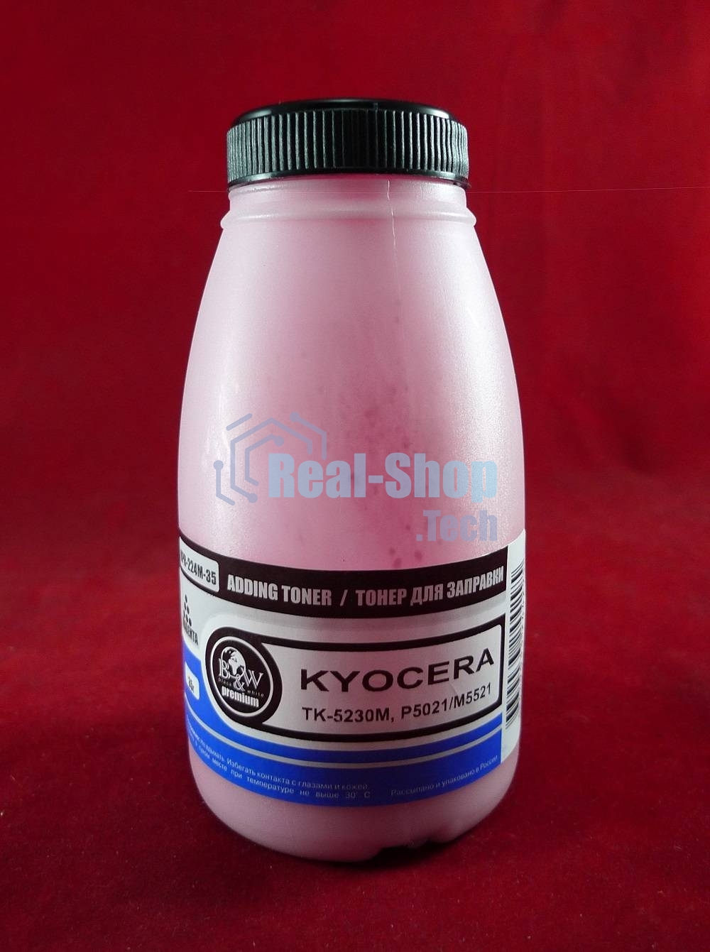 Тонер для Kyocera TK-5230M, P5021/M5521 Magenta (фл. 35г) 2.2K B&W Premium фас. Россия