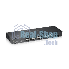 Коммутатор Zyxel GS1920-24v2 Hybrid Smart switch Zyxel Nebula Flex, 24xGE, 4xCombo (SFP/RJ-45), silent (fanless), Standalone/cloud management