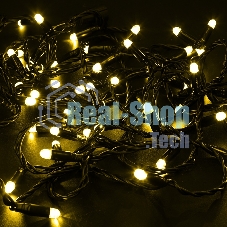 Гирлянда Neon-night Нить 10м, с эффектом мерцания, черный ПВХ, 24В, Желтый