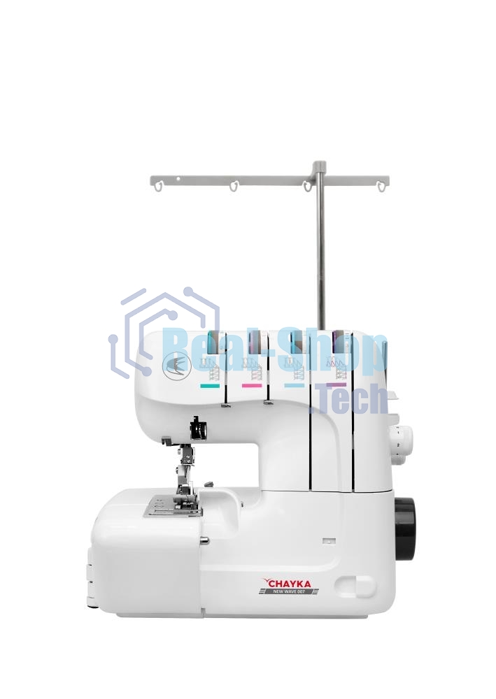 Оверлок ЧАЙКА NEW WAVE 007 2/3/4-х нит. оверлок, 12 видов швов, регул.давления лапки, дифференциал, мусоросборник