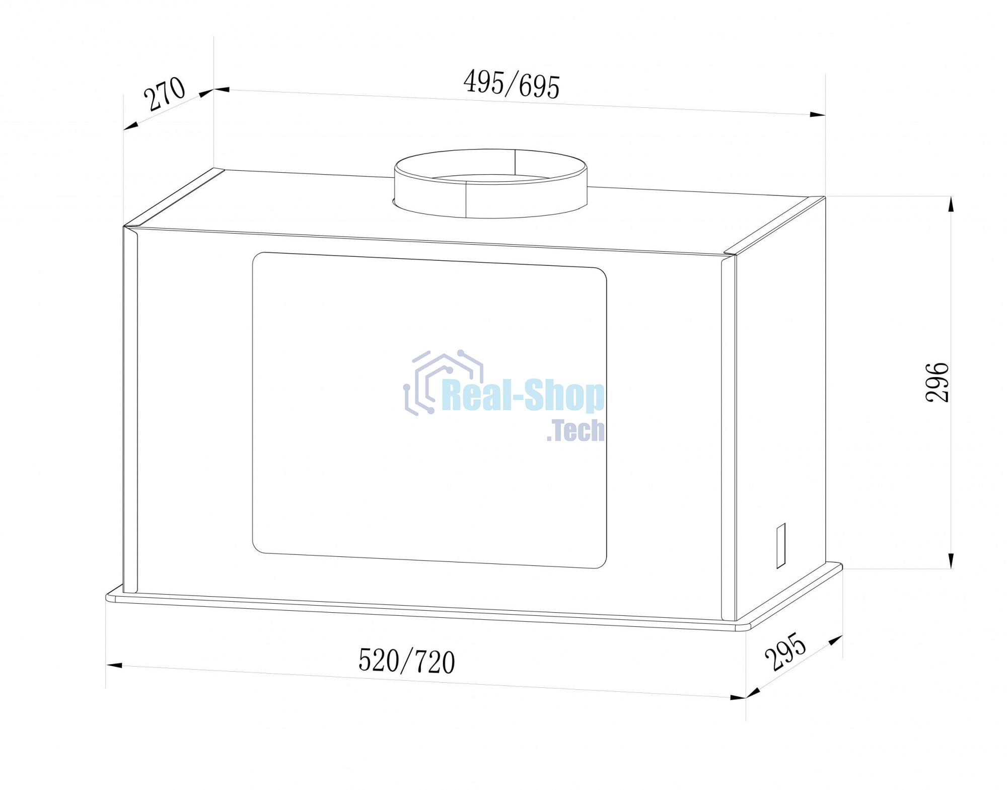 Вытяжка встраиваемая LEX GS Bloc G 600 WH белый, 60 см, 850 куб. м/ч, 44 дБ