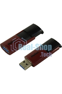 Флешка USB Netac U182 NT03U182N-256G-30RE, USB 3.0 256Gb, retail version, черный/красный