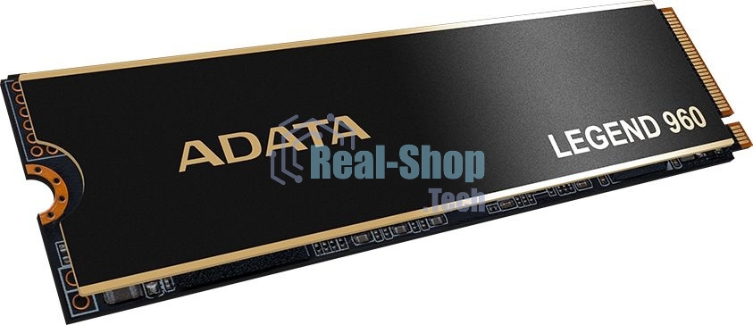 Накопитель SSD ADATA LEGEND 960, 1Tb, PCIe 4.0 x4, M.2 2280, NVMe, R/W 7400/6000, с радиатором