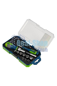 Отвертки Сибртех реверсивные с набором бит и торцевыми головками, 41 шт