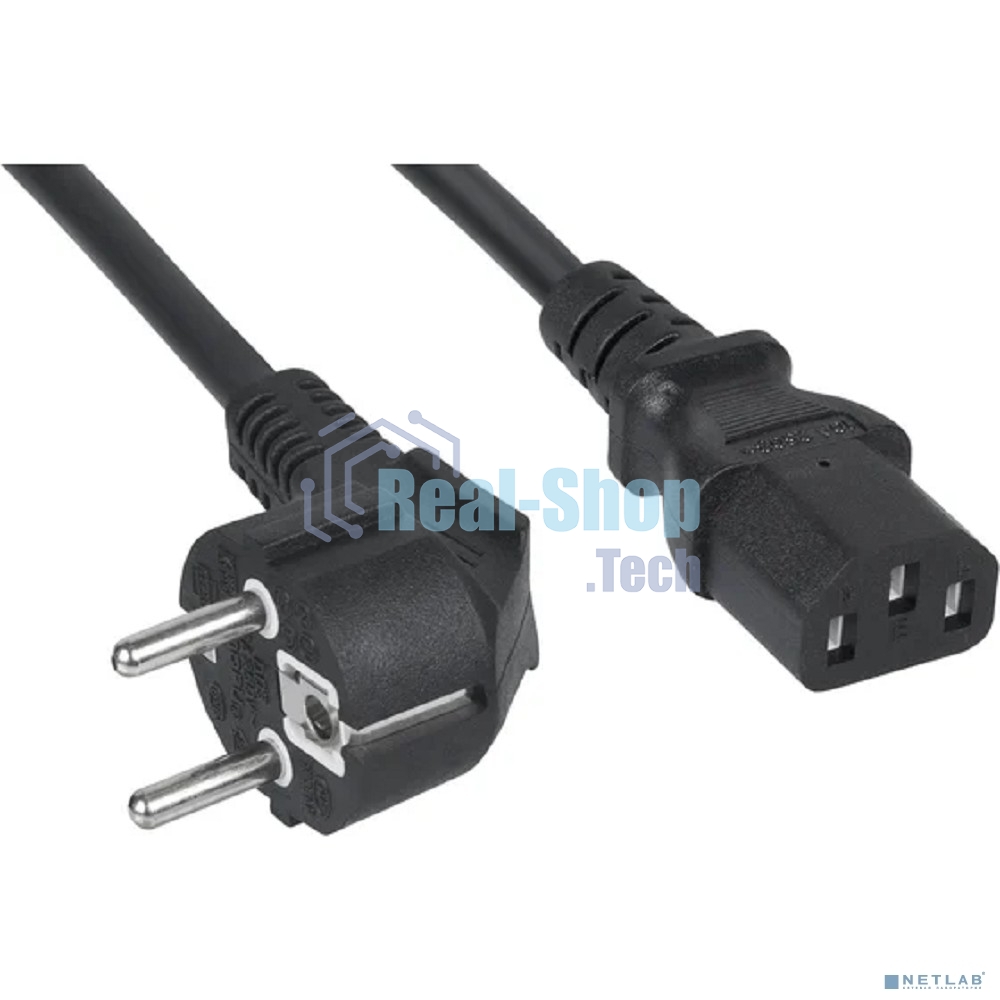 Кабель питания компьютера Cabeus PC-186-VDE-1.0-0.6M (Schuko+C13) (3x1.0), 0.6 м